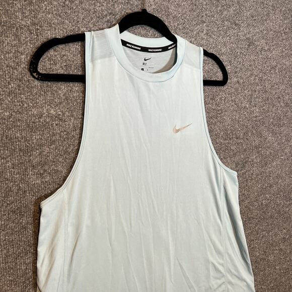 Nike Shirt Womens Large Blue Tank Top Racerback Performance Stretch Flowy - Picture 3 of 10